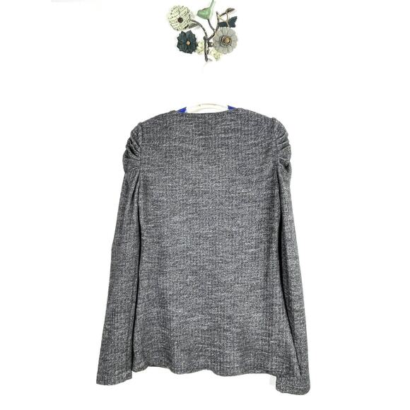 W By Worth Womens Pullover Sweater Size Small V Neck Herringbone Wool Blend Gray - Picture 6 of 8